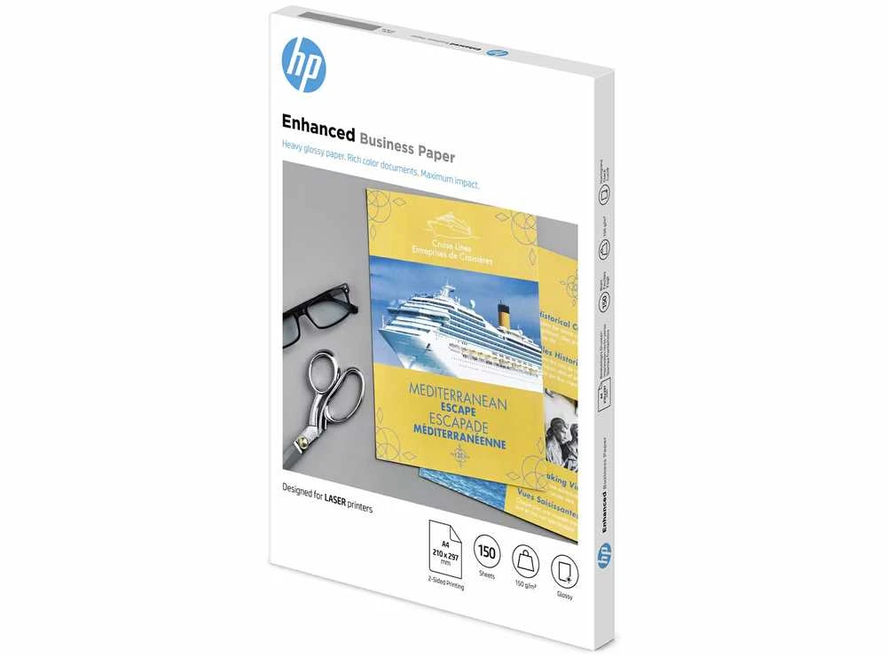 HP profesionalus blizgus lazerinis popierius 150 gsm-150 sht/A4/210 x 297 mm
