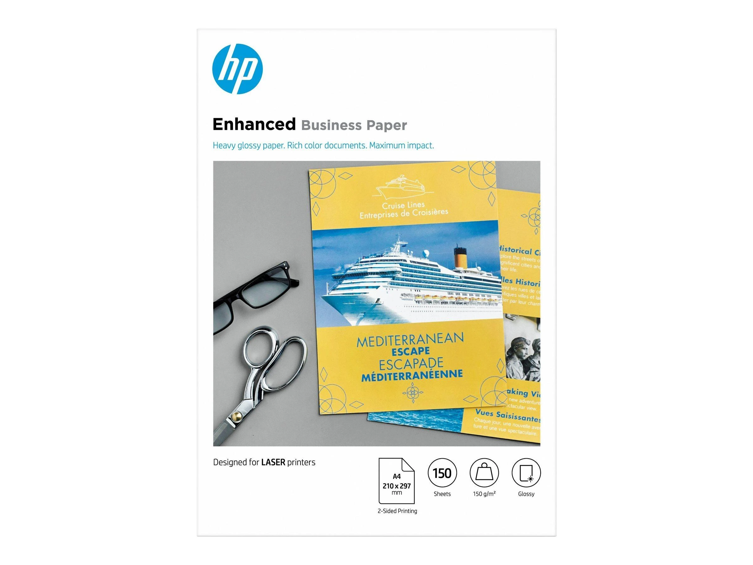 HP profesionalus blizgus lazerinis popierius 150 gsm-150 sht/A4/210 x 297 mm