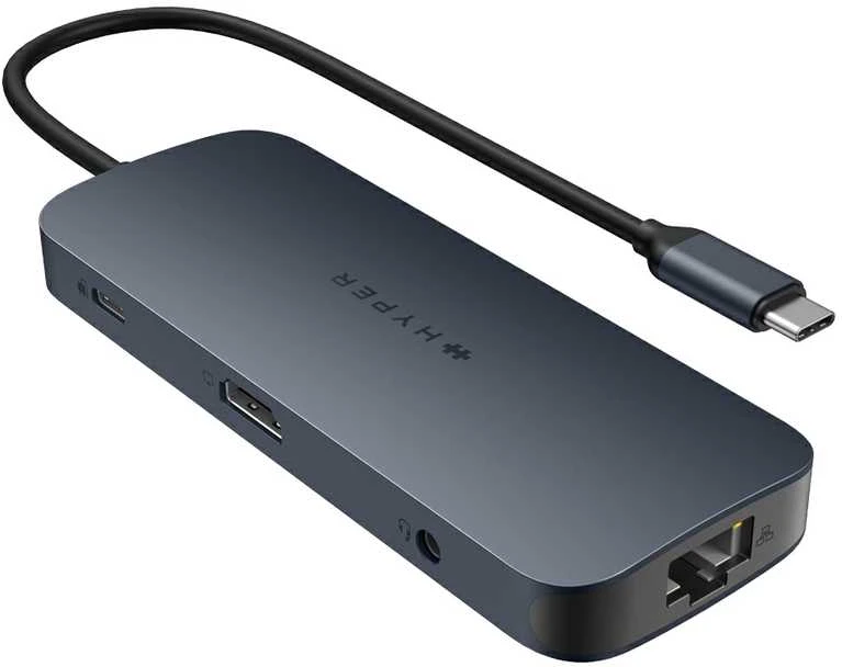 Hiper | „HyperDrive EcoSmart Gen.2“ universalus USB-C 10 viename šakotuvas su 140 W PD3.1 maitinimo šaltiniu | Ethernet LAN (RJ-45) jungtys 1 | HDMI jungtys kiekis 1