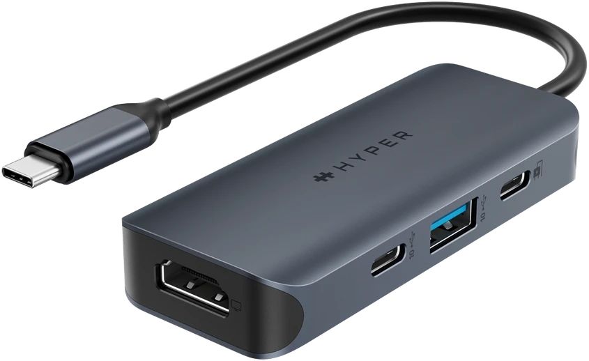Hiper | HyperDrive Next 4 prievadų USB-C šakotuvas | HD4001GL | HDMI jungtys kiekis 1