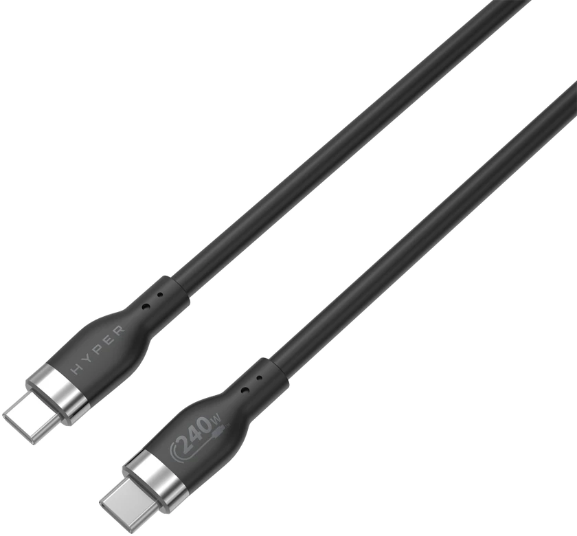 Targus Hyper Hiper | 2M silikoninis 240W USB-C įkrovimo laidas | USB-C į USB-C