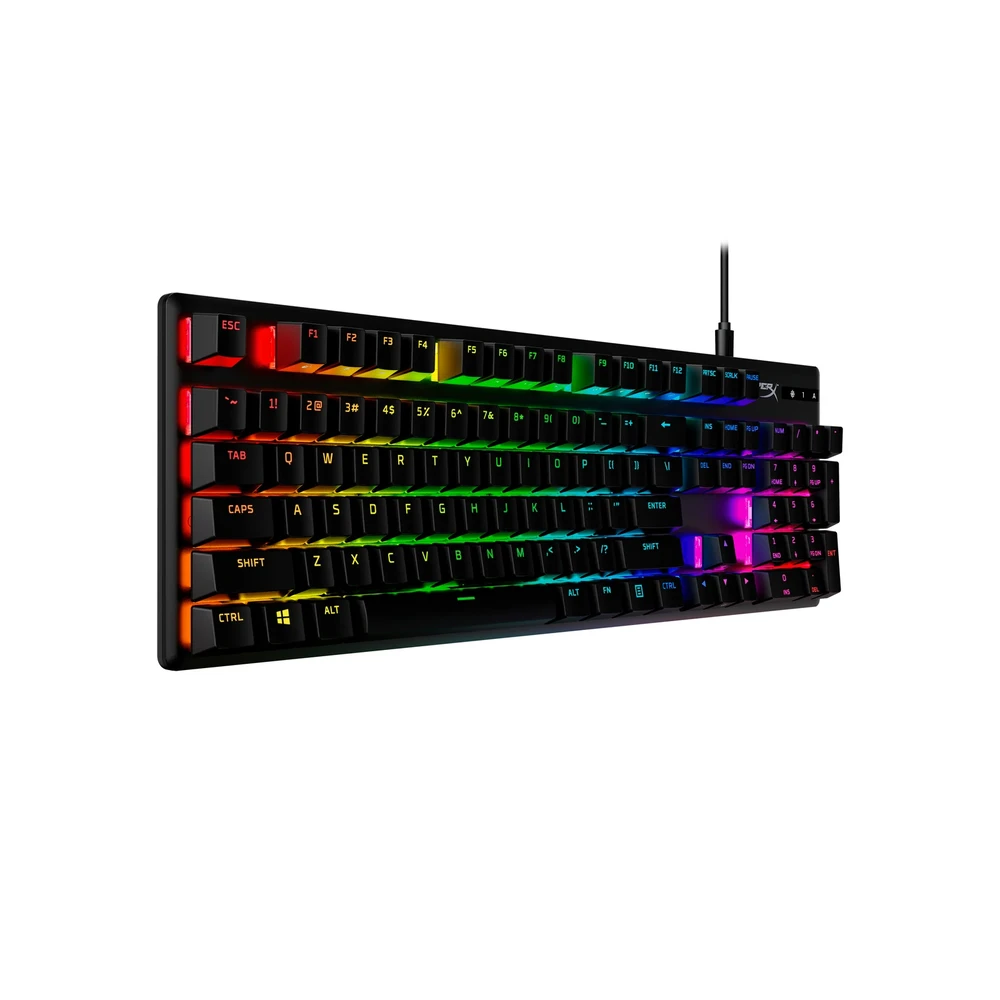 Mechaninė žaidimų klaviatūra HyperX Alloy Origins PBT, HX Red perjungikliai, DE išdėstymas