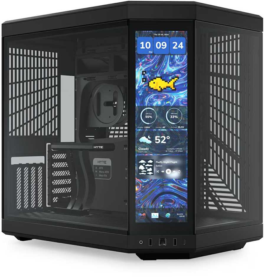 Hyte Y70 Midi Tower Touch - juodas