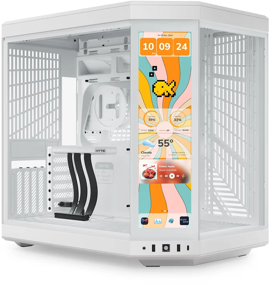 HYTE Y70 Touch Midi Tower Baltas
