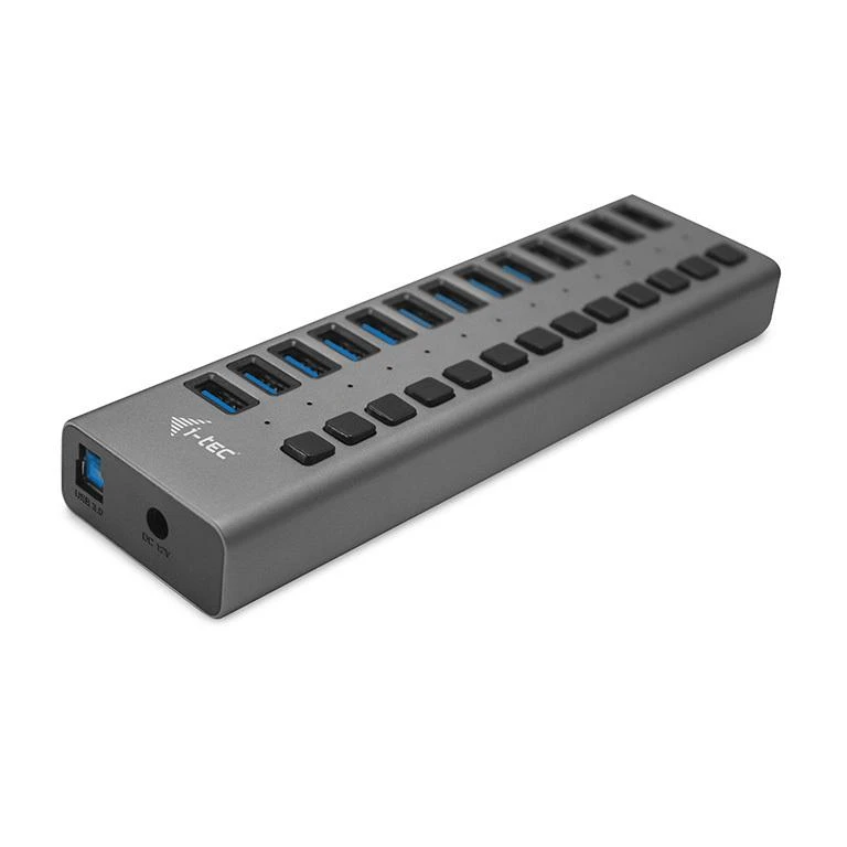 I-TEC USB 3.0 Charging HUB 13 prievadų prievadas su išoriniu maitinimo adapteriu 60 W 13x USB įkrovimo prievadas, skirtas planšetiniams kompiuteriams Nešiojamiesiems kompiuteriams Ultrabook kompiuteriams