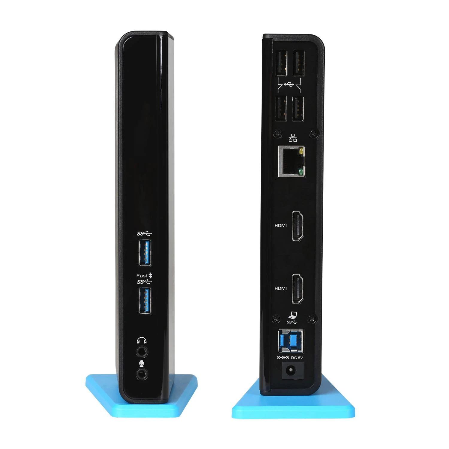 I-TEC USB 3.0 / USB-C dviguba HDMI prijungimo stotis 2x HDMI 1x GLAN 2x USB 3.0 4x USB 2.0 1x garsas 1x mikrofonas