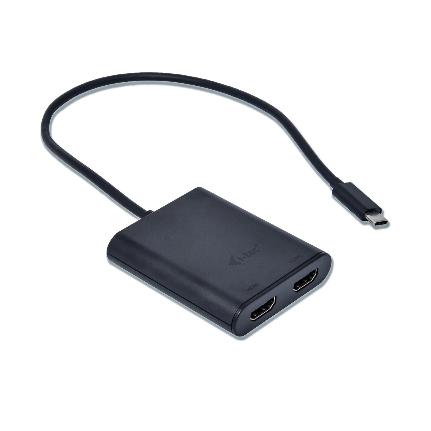 I-TEC USB C prie dviejų HDMI prievadų vaizdo adapteris 2x HDMI prievadas 4K Ultra HD suderinamas su Thunderbolt 3