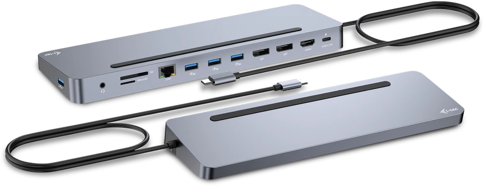 I-TEC USB-C metalinis ergonomiškas 4K 3x Ekrano prijungimo stotelė su PD 100 W
