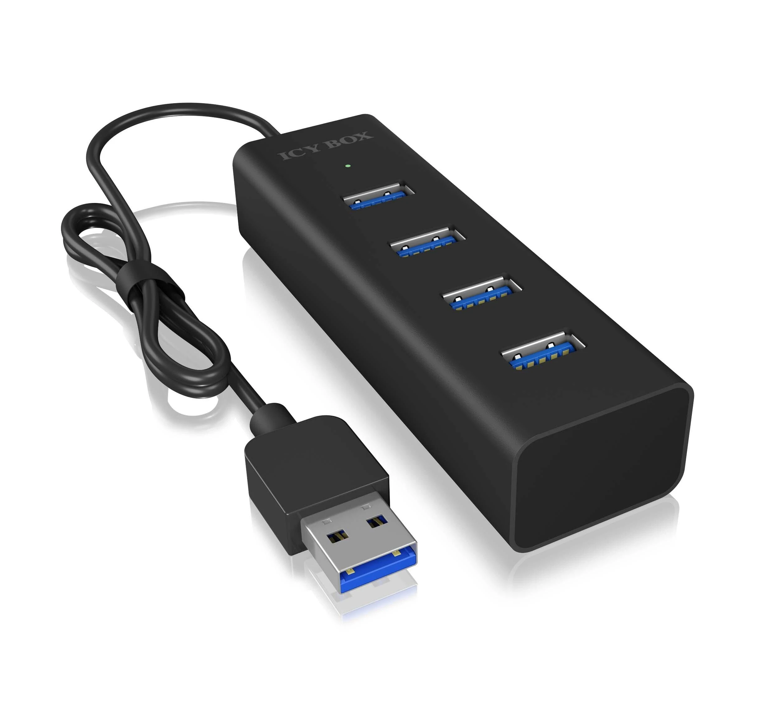 ICYBOX IB-HUB1409-U3 Icy Box 4x Port USB 3.0 Hub, Juodas