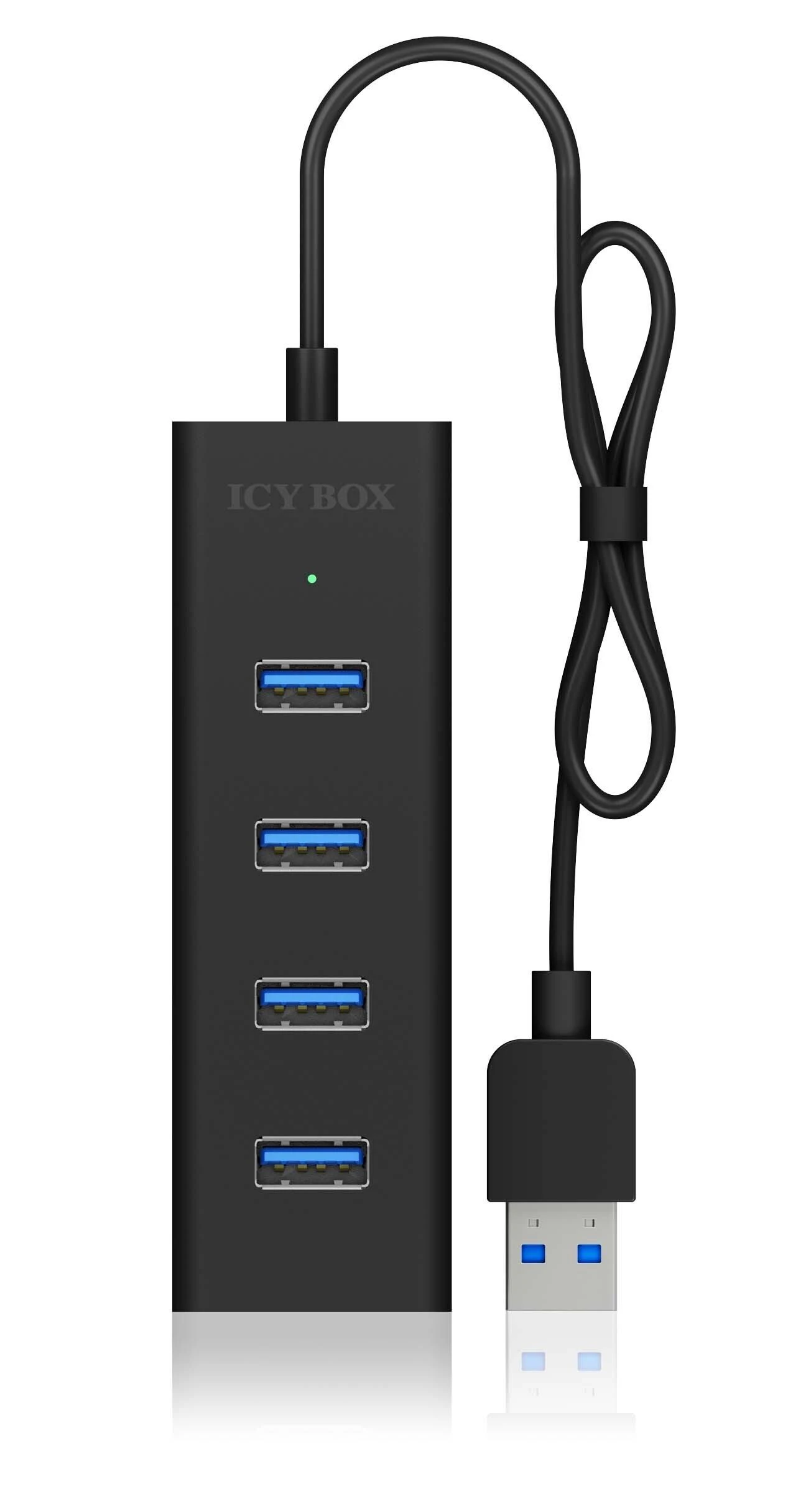 ICYBOX IB-HUB1409-U3 Icy Box 4x Port USB 3.0 Hub, Juodas