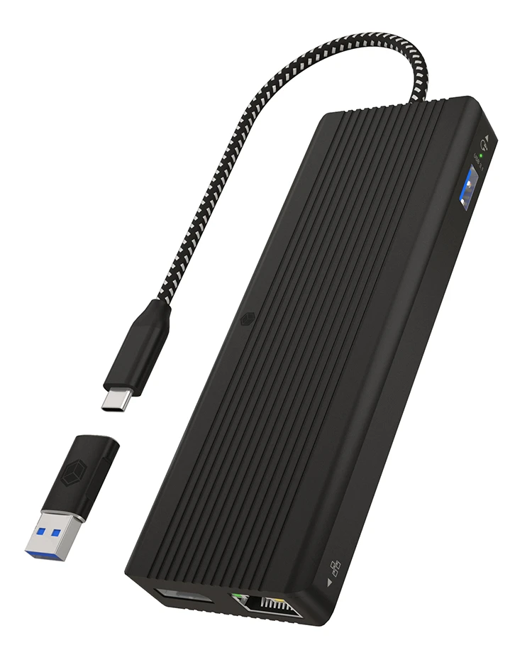 Icy Box IB-DK4011-CPD su USB-C laidu ir adapteriu