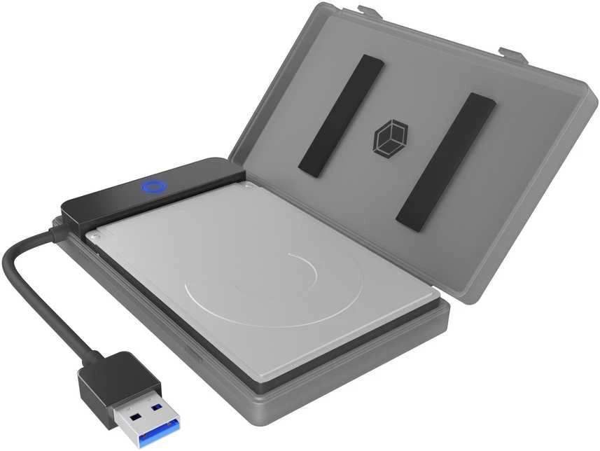 Raidsonic | Icy Box Adapteris 1x HDD/SSD su apsaugos dėžute | IB-AC603b-U3 | SATA III | USB 3.0 Type-A | 2,5 colio