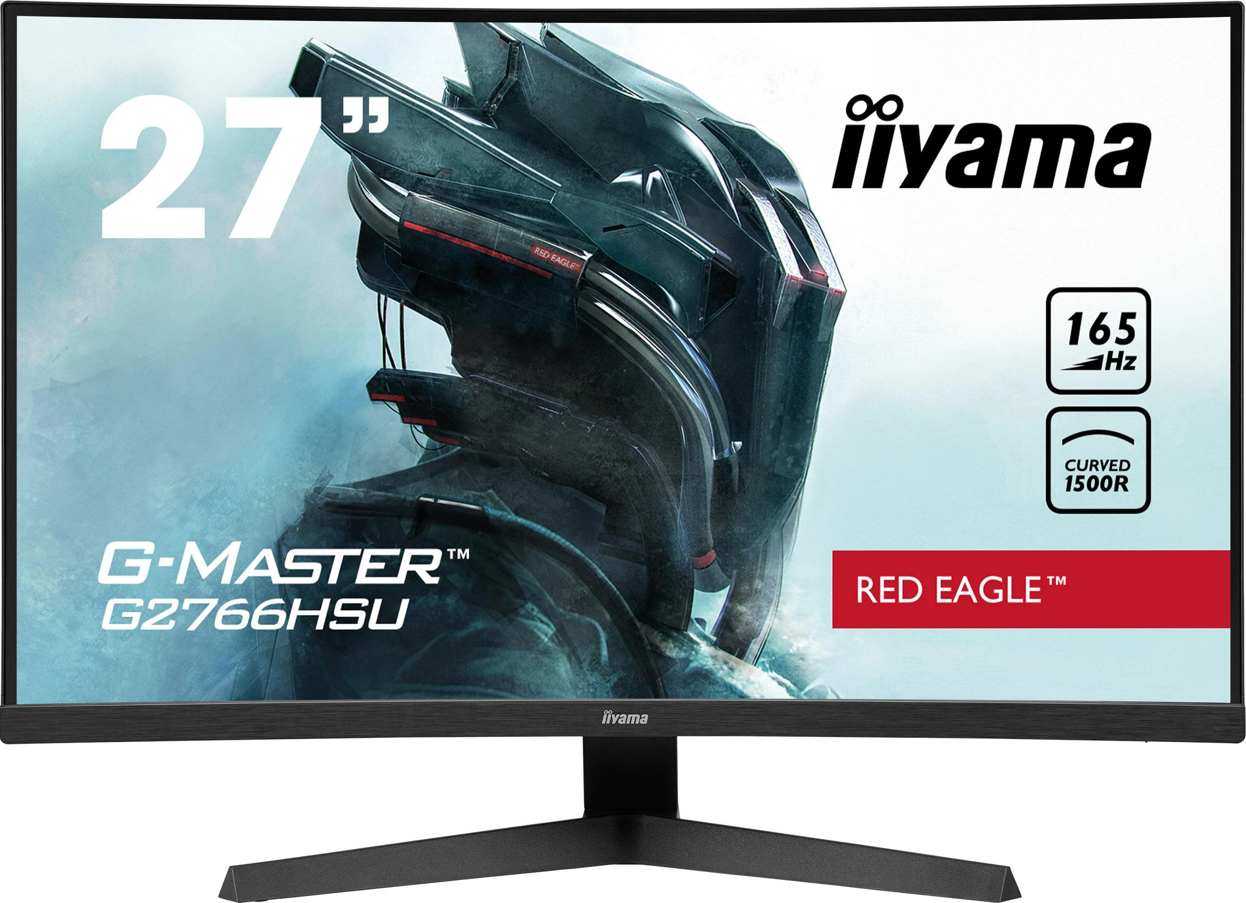 Monitorius IIYAMA G2766HSU-B1 27 colių ETE VA FHD Curved Gaming 1500R 16:9 3000:1 250cd/m2 1ms 2xHDMI