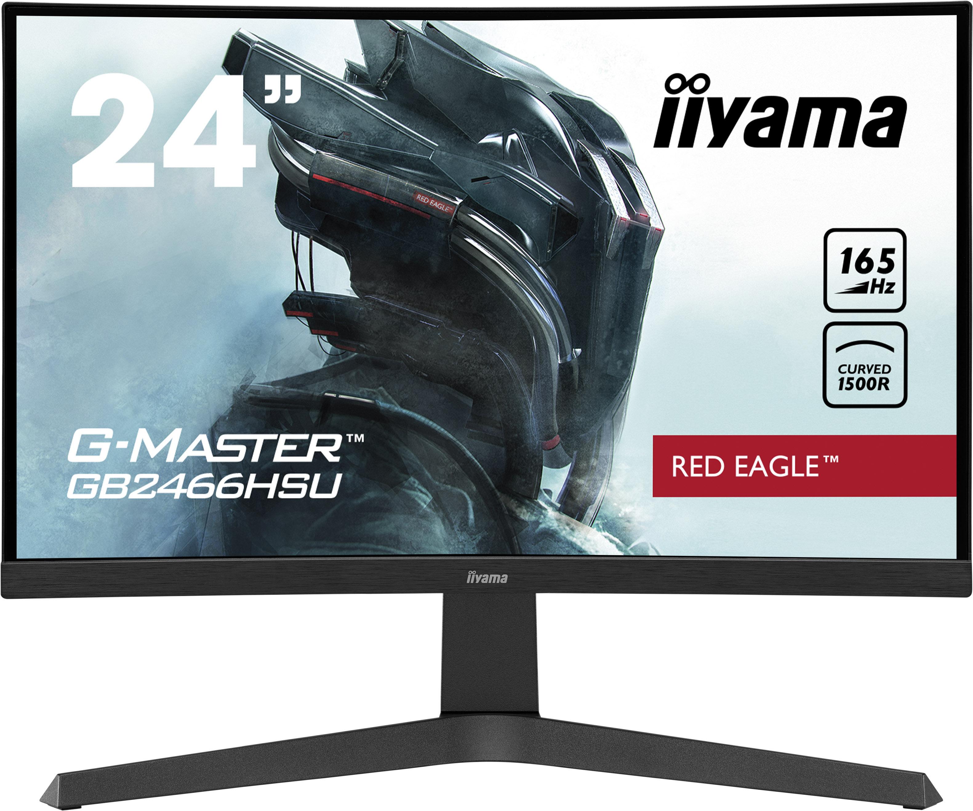 „IIYAMA G-Master GB2466HSU-B1“ 24 colių VA LED FHD lenktas monitorius, 16:9, 165 Hz, 250 cd/m², 1 ms, 2xHDMI, DP, 2x2W, garsas