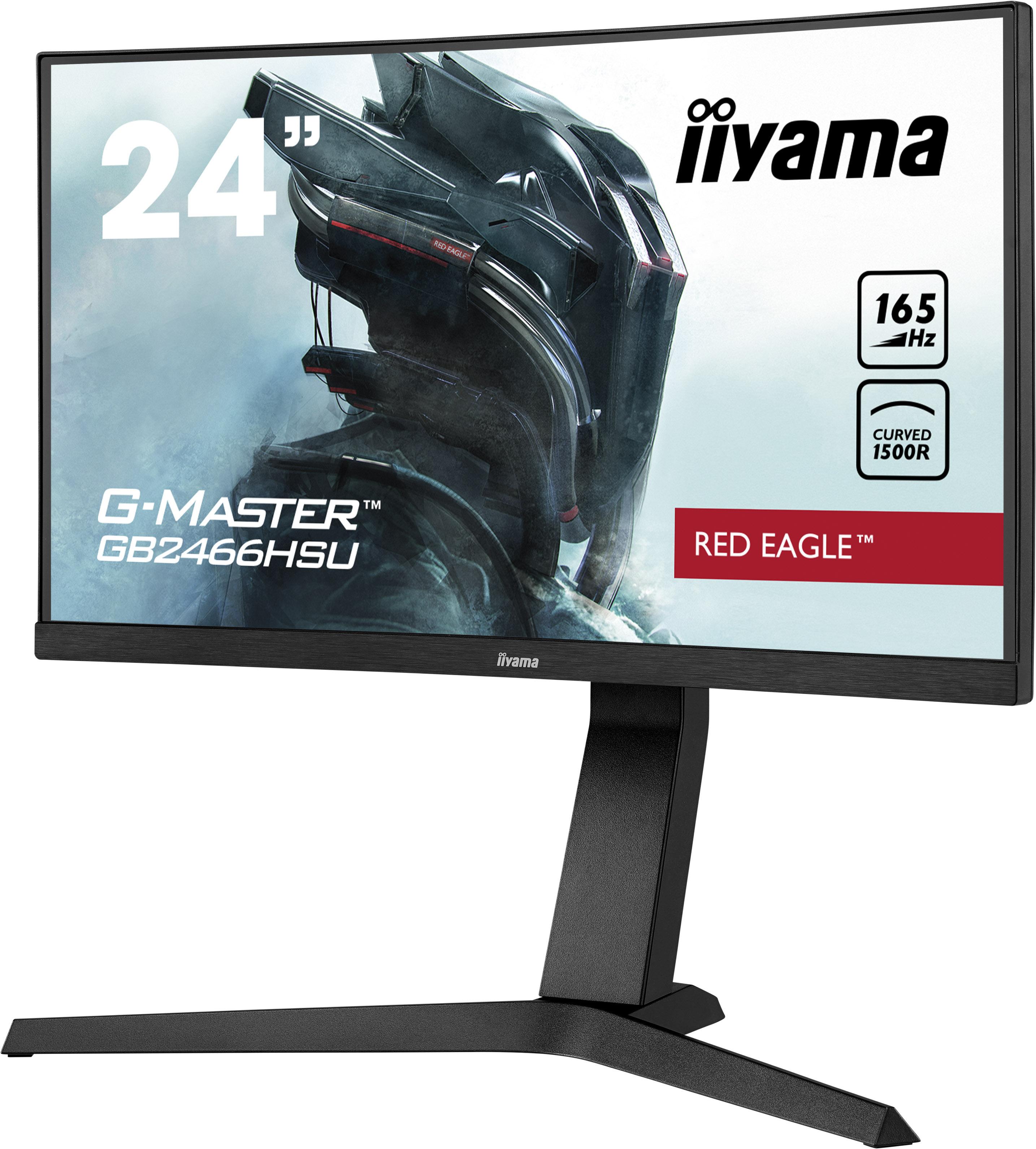 „IIYAMA G-Master GB2466HSU-B1“ 24 colių VA LED FHD lenktas monitorius, 16:9, 165 Hz, 250 cd/m², 1 ms, 2xHDMI, DP, 2x2W, garsas