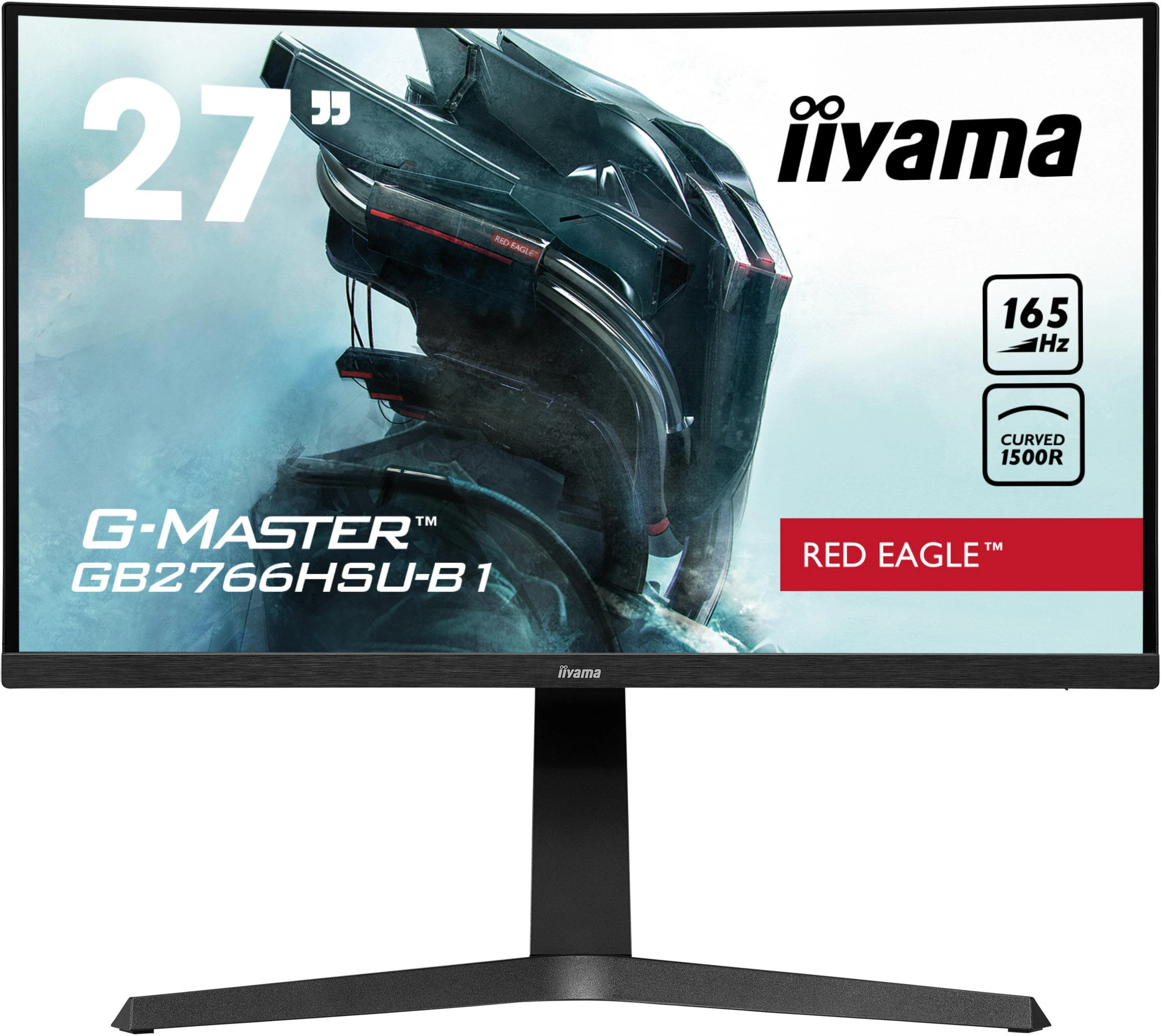 IIYAMA GB2766HSU-B1 27 colių ETE VA FHD Curved Gaming 1500R 16:9 3000:1 250cd/m2 1ms 2xHDMI