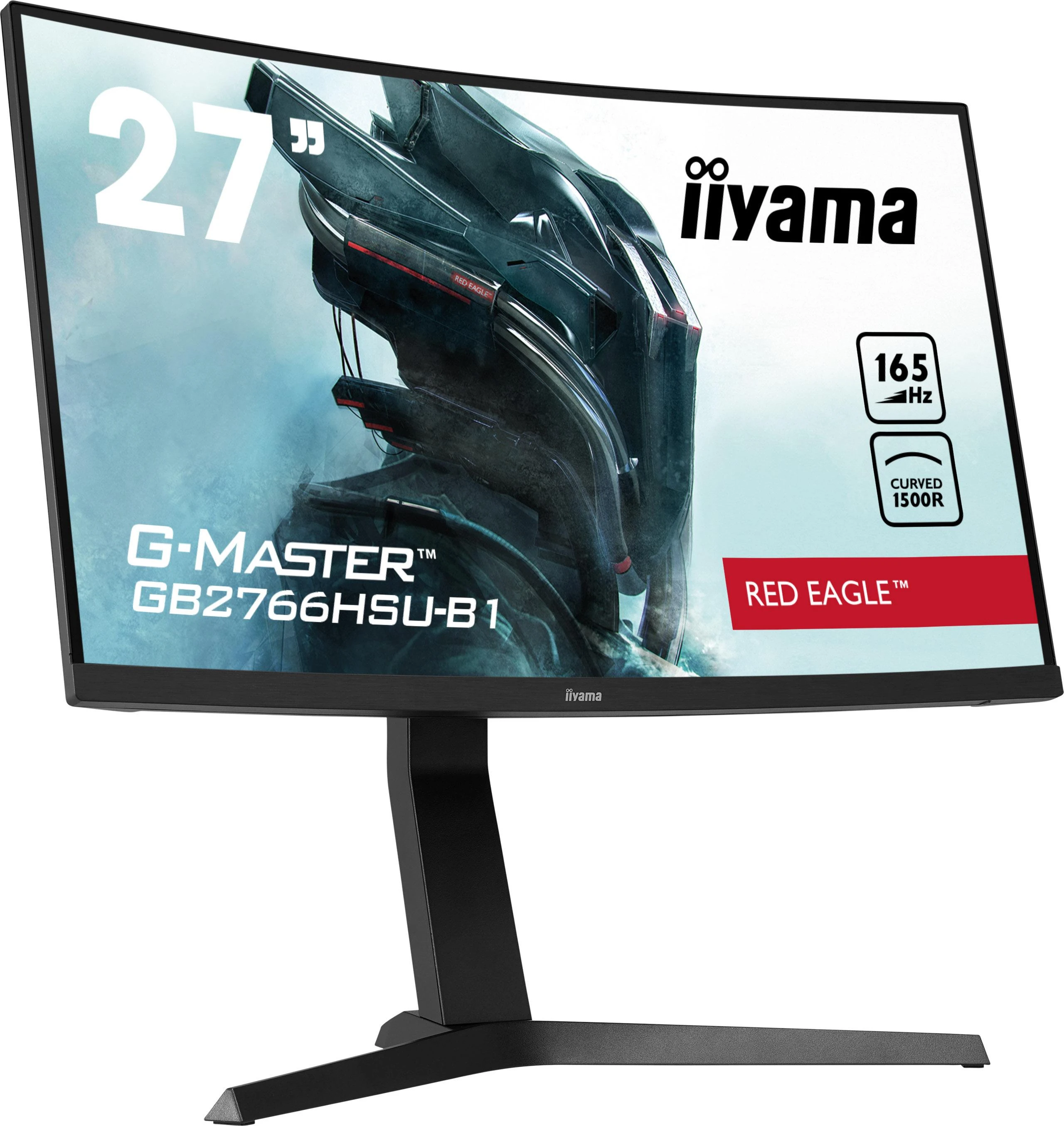 IIYAMA GB2766HSU-B1 27 colių ETE VA FHD Curved Gaming 1500R 16:9 3000:1 250cd/m2 1ms 2xHDMI