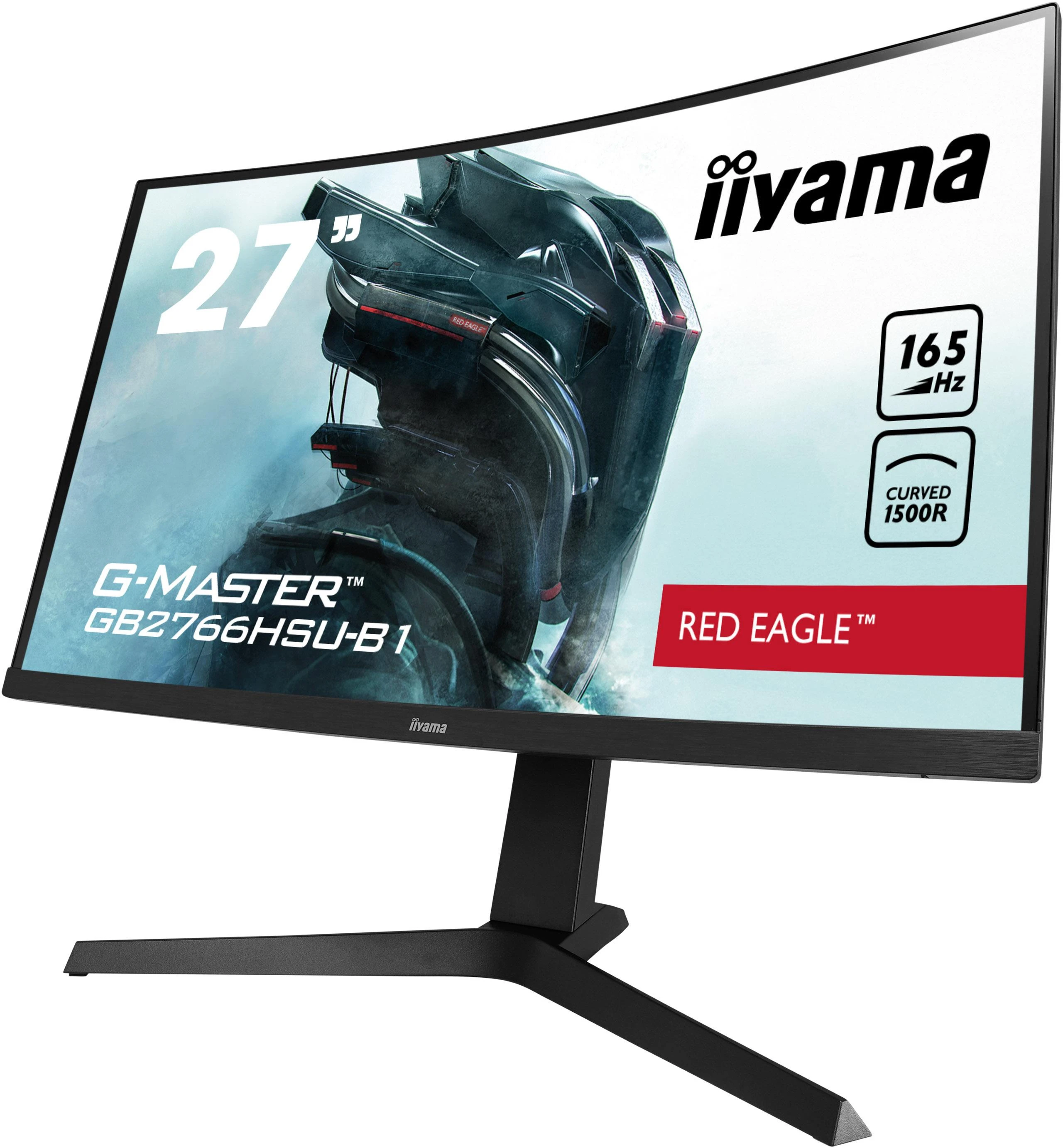 IIYAMA GB2766HSU-B1 27 colių ETE VA FHD Curved Gaming 1500R 16:9 3000:1 250cd/m2 1ms 2xHDMI