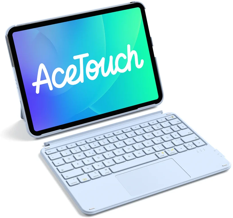 Mėlyna inateck Klaviatūra QWERTZ iPad Air 4/5Gen Com. mėlynas