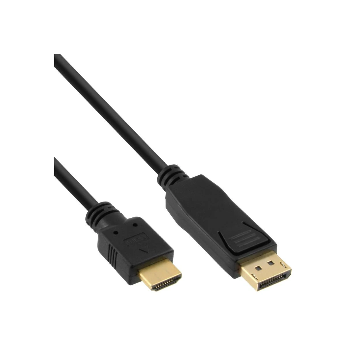 „InLine DisplayPort“ adapteris, „DisplayPort“ kištukas su HDMI lizdu, 4K2K, su garsu, juodas