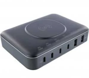 Įkroviklis InLine Qi Powerstation Multiportowa 2x USB-A 4x USB-C 100 W (31517K)
