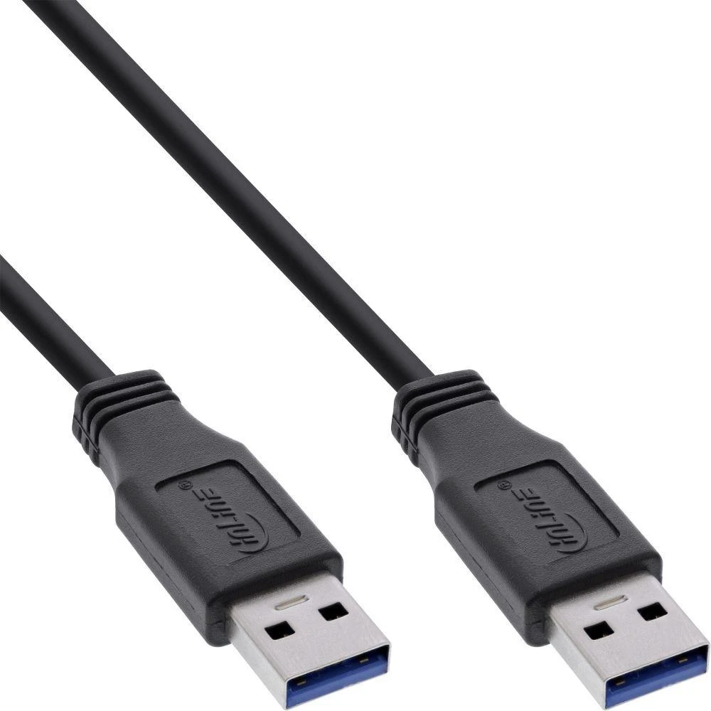 InLine USB 3.0 kabelis, nuo A iki A, juodas - 5m