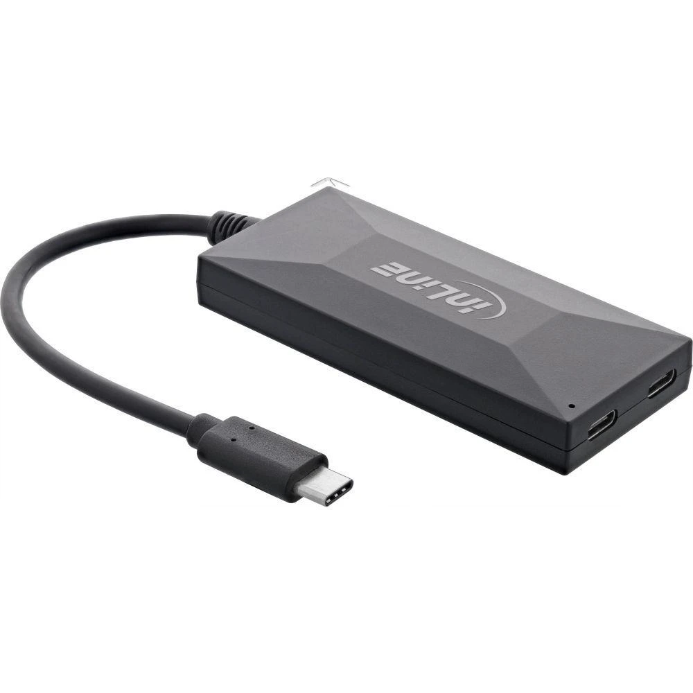 InLine USB 3.2 Gen 1 HUB USB Type-C iki 3 prievadų Type-A ir 2 Type-C su 3A maitinimo šaltiniu, juodas