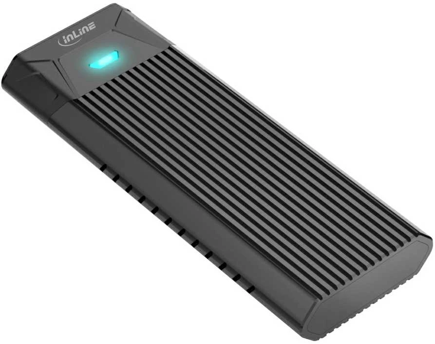 Kieszeń InLine® USB3.2 Gen.2 USB Type-C į M.2 SSD (PCIe NVMe & SATA) korpusas NEMOKAMAI