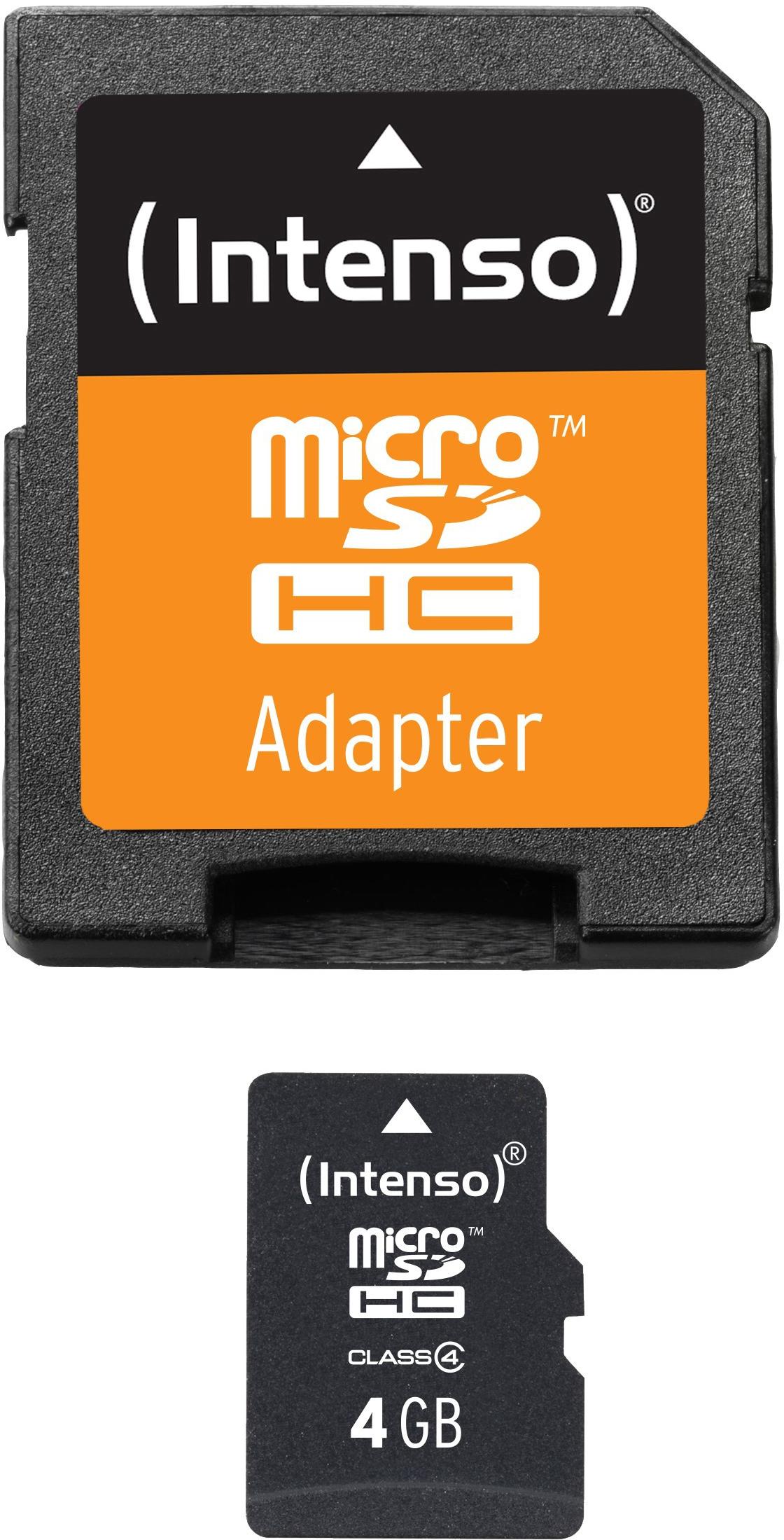Atminties kortelė Karta Intenso Micro SDHC 4 GB Class 4 (3403450)