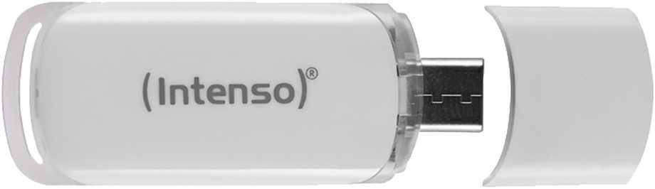 Intenso FLASH LINE 64 GB, USB-Stick - baltas, USB-C 3.2 Gen 1