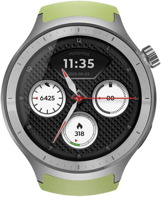 Išmanusis laikrodis Motorola Moto Watch 3.63 cm (1.43") OLED 47 mm Digital Jutiklinis ekranas Sidabrinis GPS (satellite)