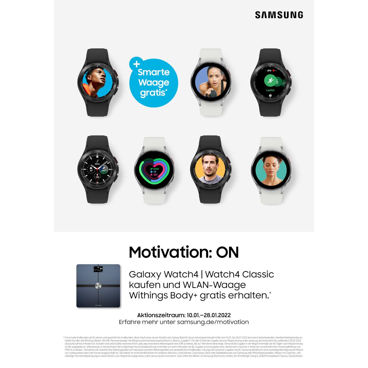 Išmanusis laikrodis Samsung Galaxy Watch 4 LTE (44mm), Juodas