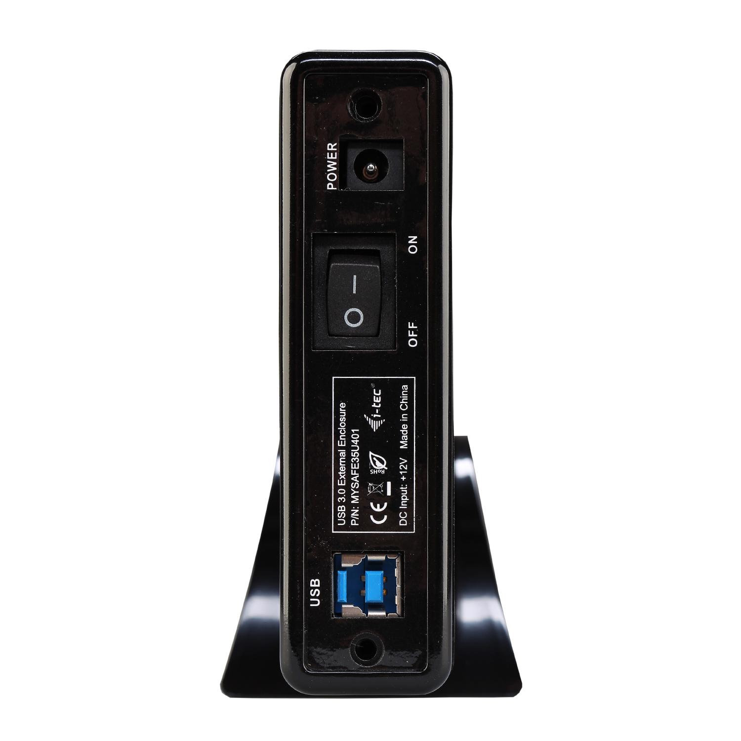 Serveris I-tec MYSAFE35U401 saugojimo diskų korpusas 3.5" HDD korpusas Juoda, Metalinis