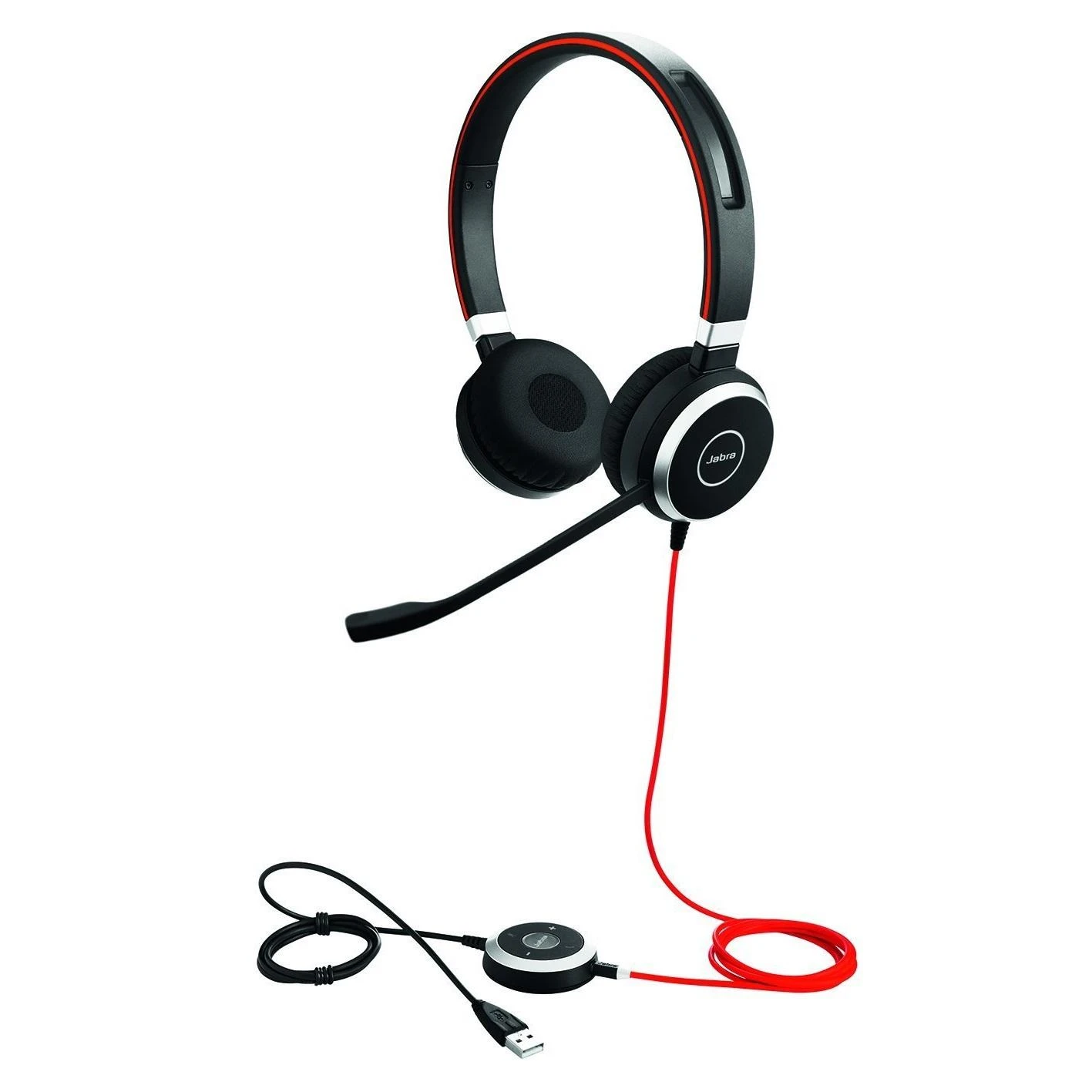 Ausinės Grandstream JABRA EVOLVE 40 MS Stereo USB su lankeliu ant galvos triukšmo slopinimas USB jungtis su užtildymo mygtuku ir garsumo valdymu ant laido