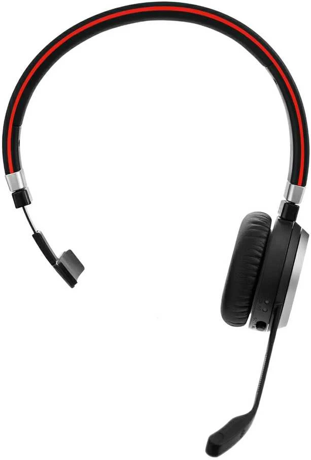 Jabra Evolve 65 mono ausinės su raudona lankelio juosta