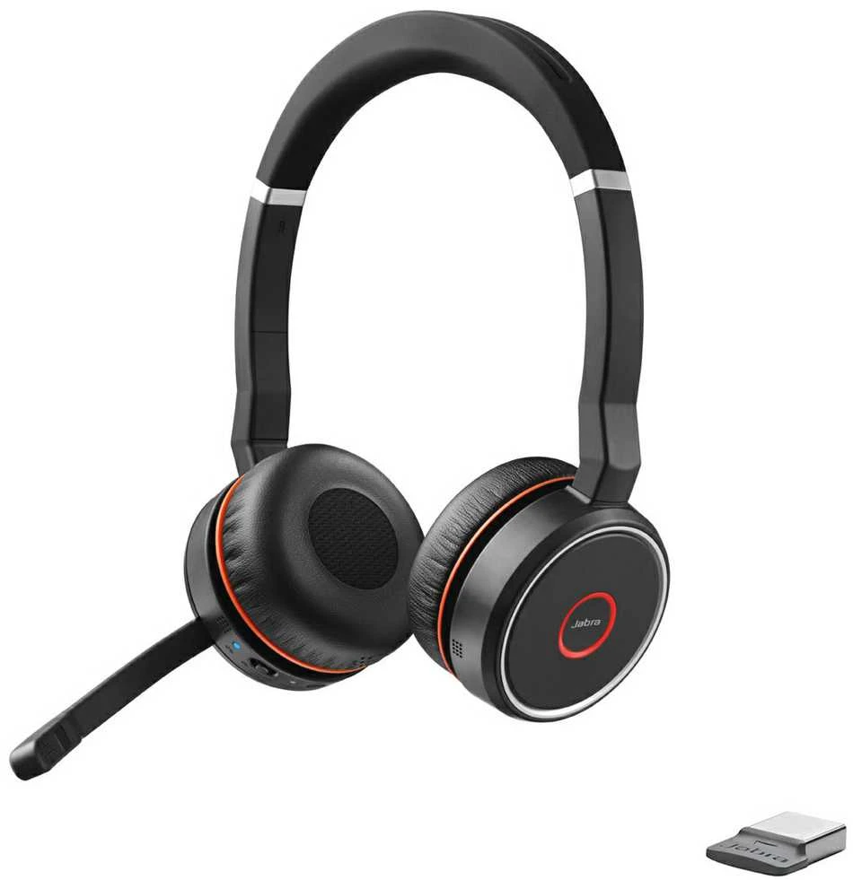 Belaidės ausinės Jabra Evolve 75 SE MS Duo, Juodos