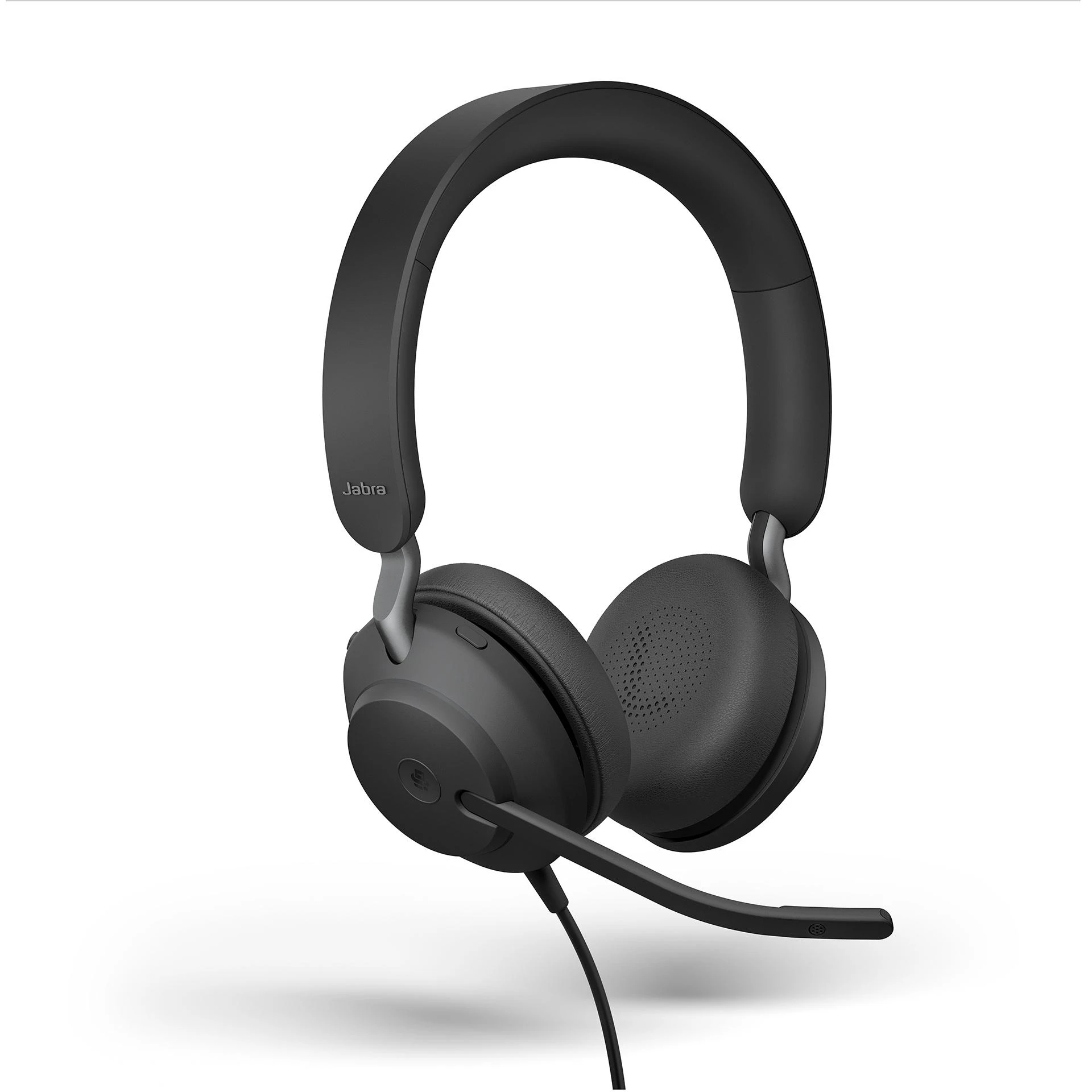 Jabra Evolve2 40 MS Stereo ausinės, Su laidu, Juodos