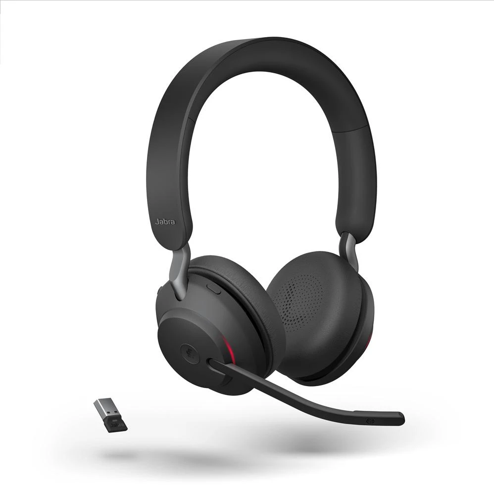 JABRA Evolve2 65 UC Stereo Ausinės on-ear Bluetooth belaidės USB-A noise isolating juodas