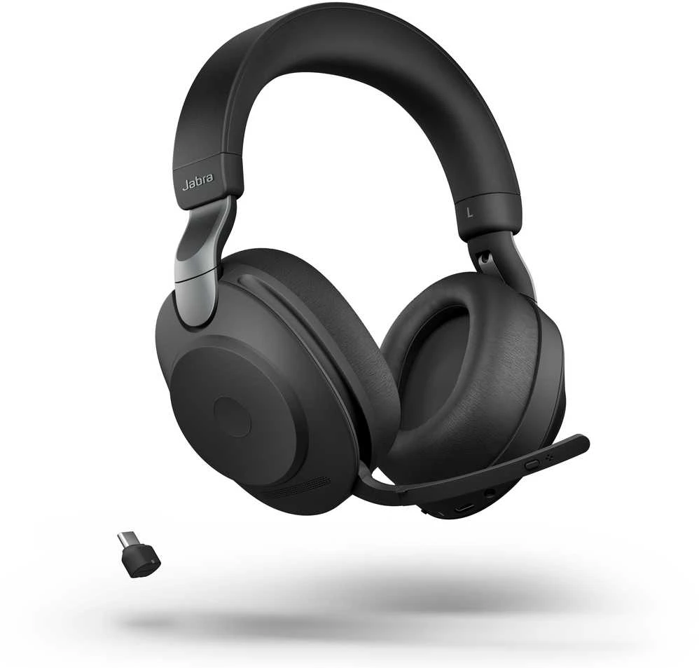Ausinės Jabra Evolve2 85 MS + Įkrovimo stotelė + Link 380c Juodas