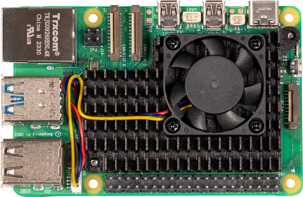Raspberry Pi 5 aušintuvas su integruotu ventiliatoriumi