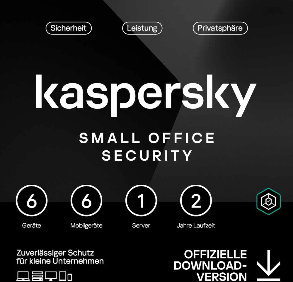 Kaspersky Small Office Security [6 Geräte - 2 Jahre] 6 Geräte + 6 Mobilgeräte + 1 Dateiserver - 2 Jahre
