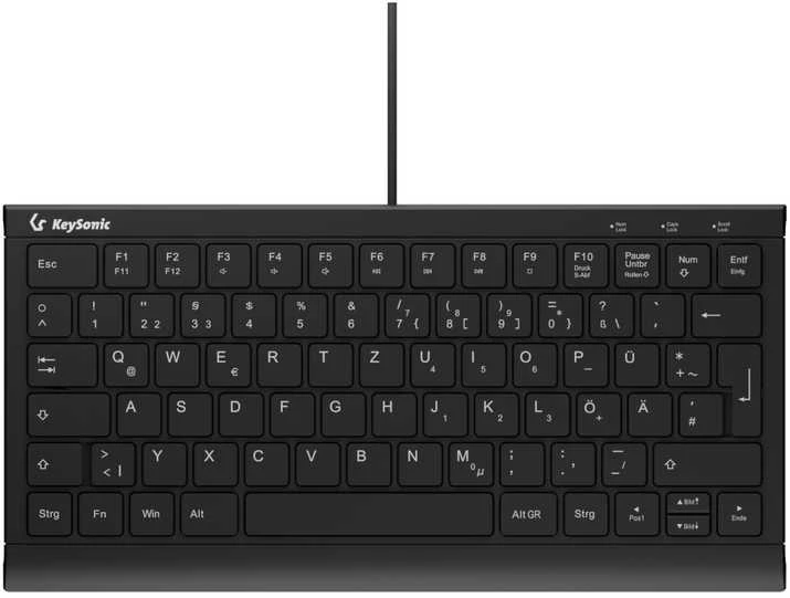 „KeySonic Mini-TAS“ su skaičių klaviatūra, juodas, KSK-5011ELC (DE)