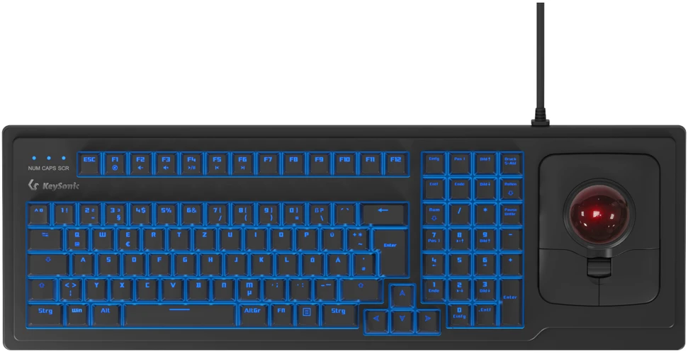KeySonic KSK-8202ELU-T, klaviatūra - juodas, DE-išdėstymas