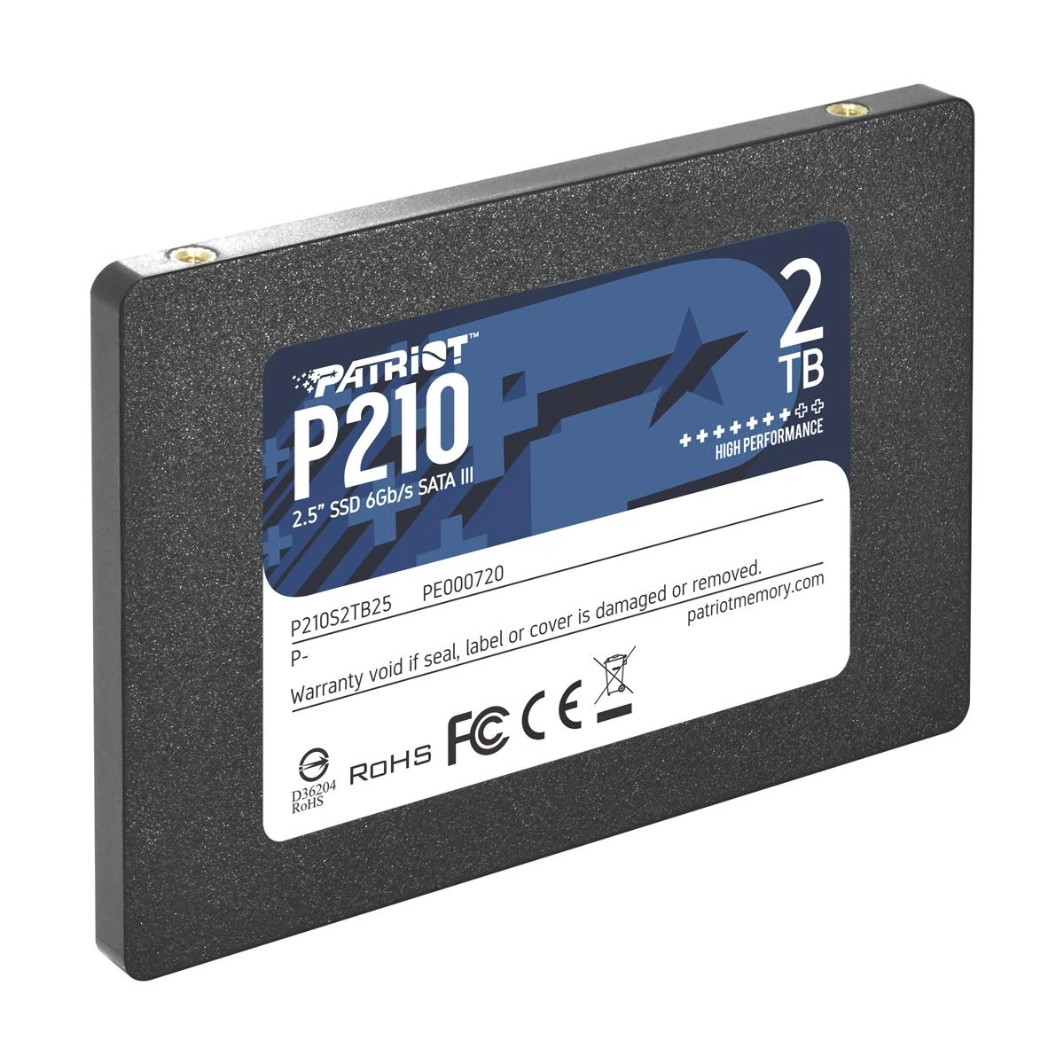 PATRIOT P210 2TB SSD SATA 3 vidinis SSD diskas 2,5 colio