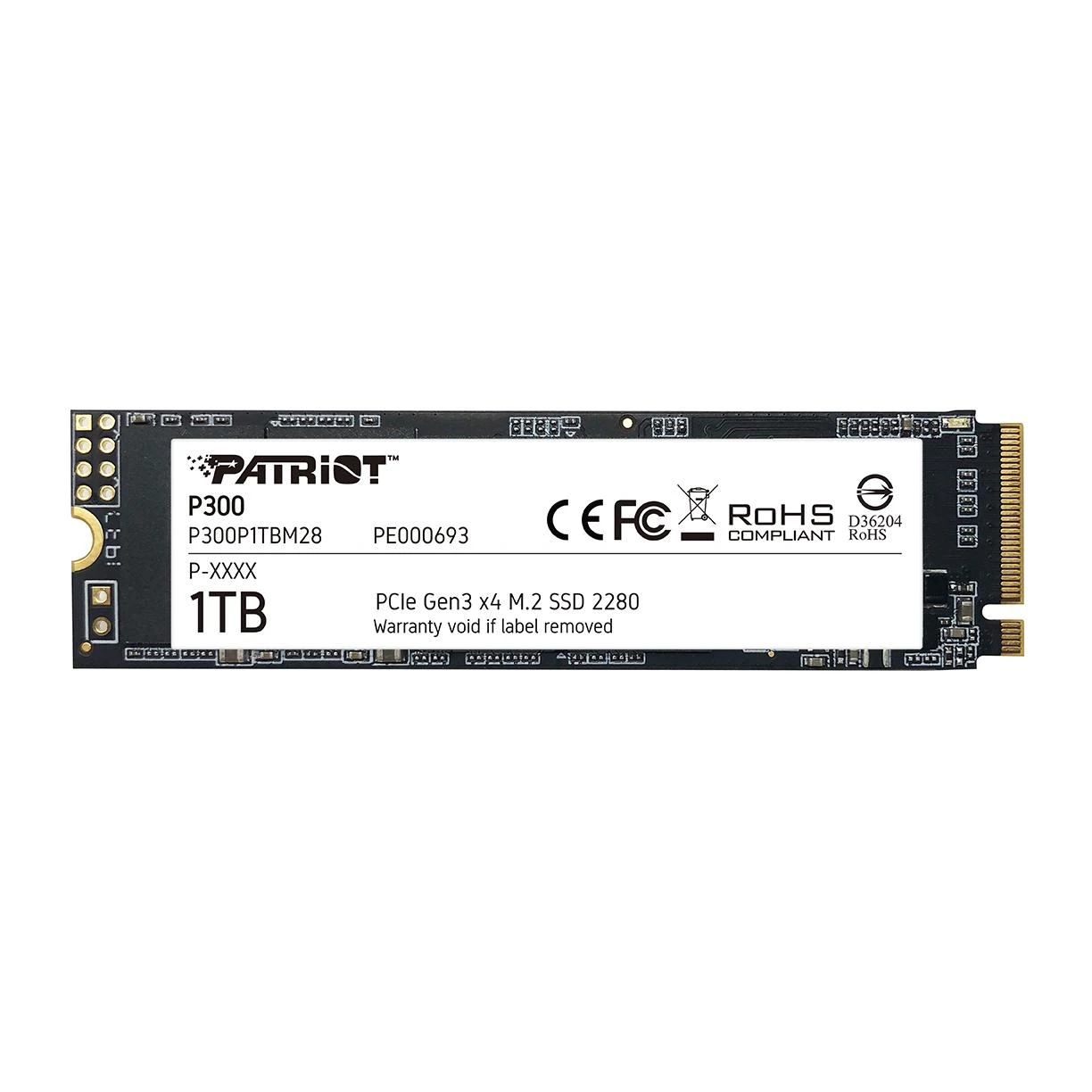 Kietasis vidinis diskas Patriot P300 M.2 PCIe Gen 3 x4 1TB SSD