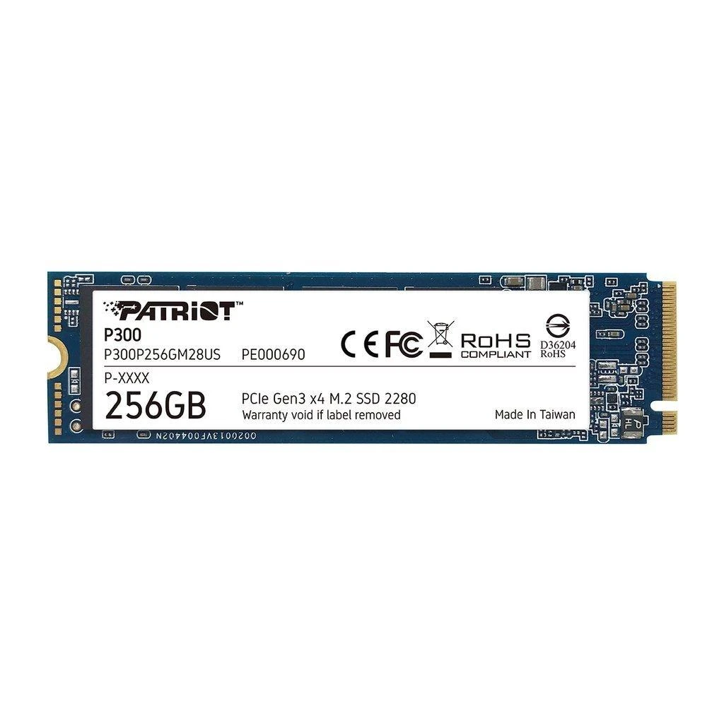 Kietasis vidinis diskas Patriot P300 M.2 PCIe Gen 3 x4 256GB SSD aprašymas - Prekės nuotrauka