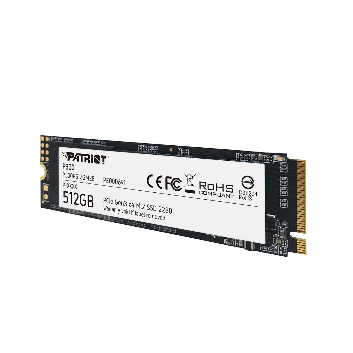 Kietasis vidinis diskas Patriot P300 M.2 PCIe Gen 3 x4 512GB SSD