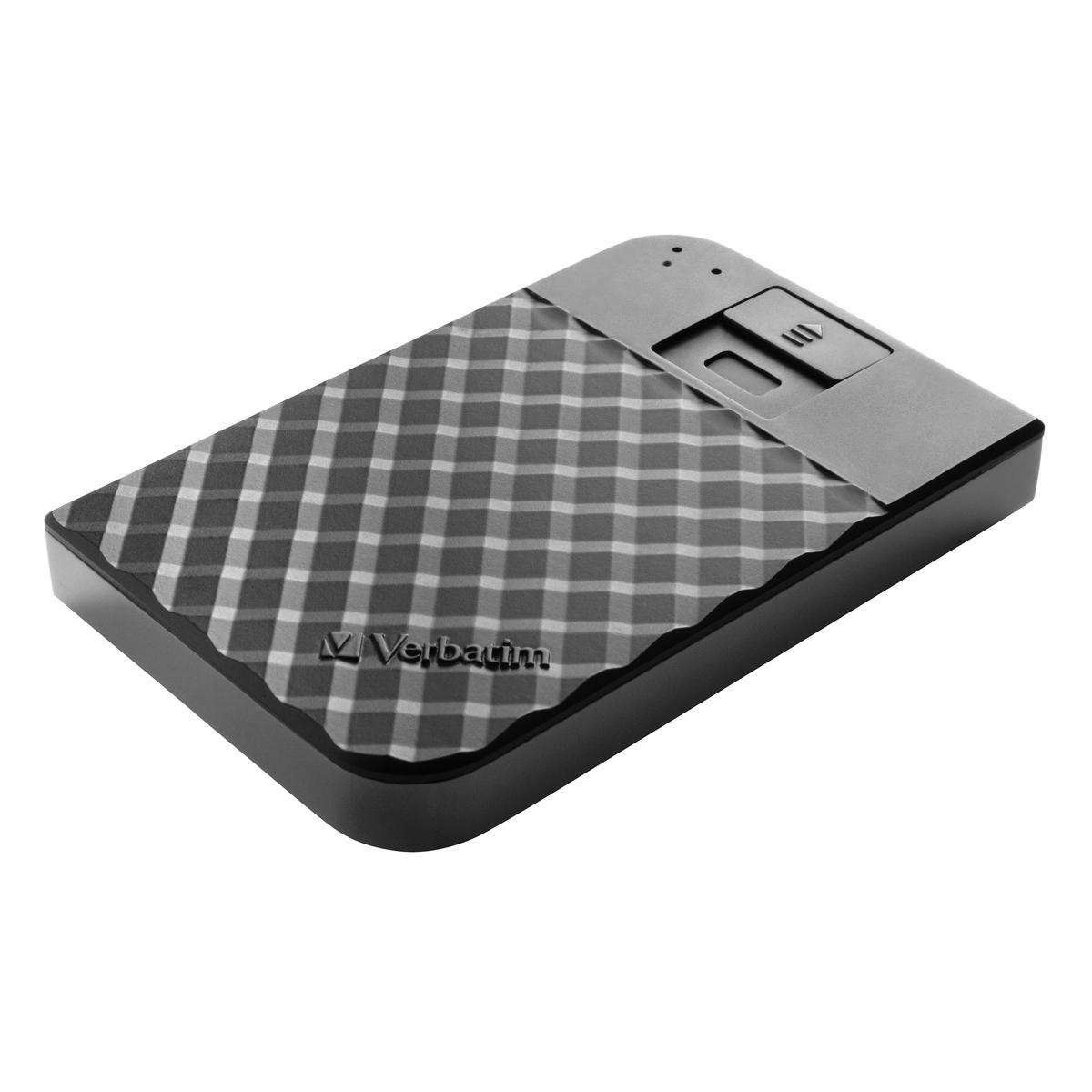 Kietasis diskas Išorinis standusis diskas Verbatim Fingerprint Secure, 2TB, USB Type-C 3.2 Gen 1 (3.1 Gen 1), juodas