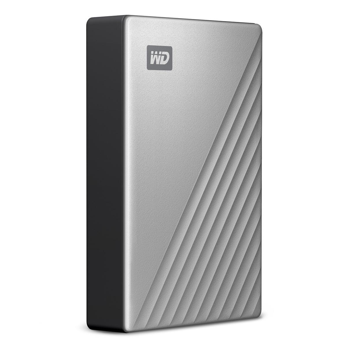 Kietasis diskas 2,5 Western Digital „My Passport Ultra Mac“ 4 TB su integruotu USB-C/USB3.0 HDD 6,4 cm 2,5 colio metalinės apdailos RTL nešiojamas išorinis diskas