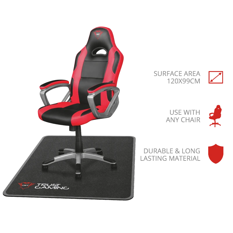 Žaidimų kėdės kilimėlis Trust GXT 715 Chair Mat, 22524, 120x99cm